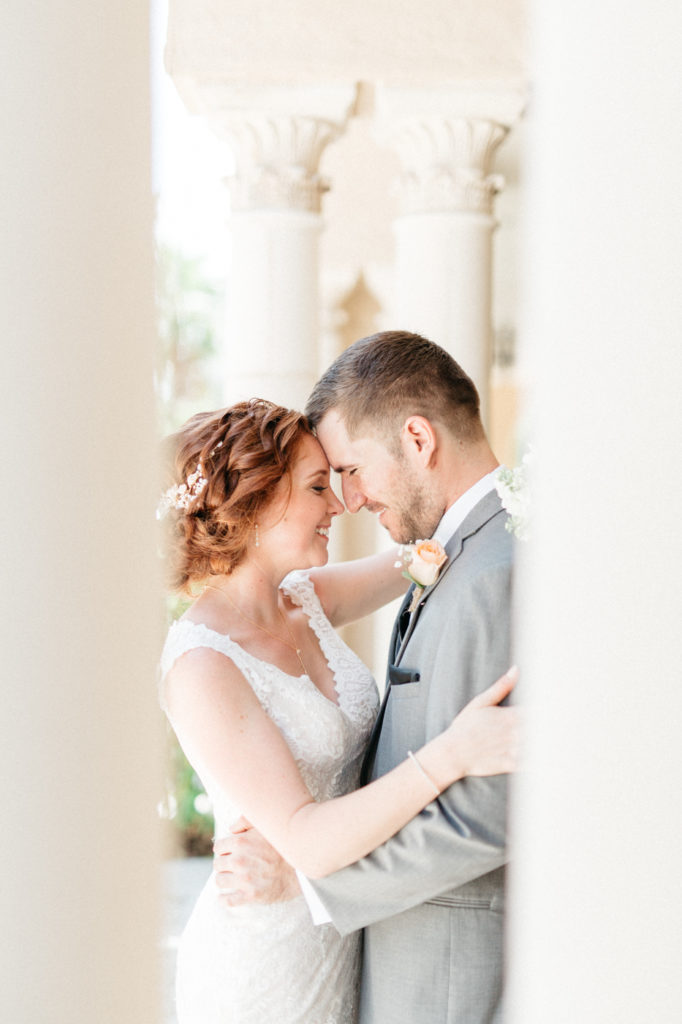 close up shot of bride and groom alfond inn