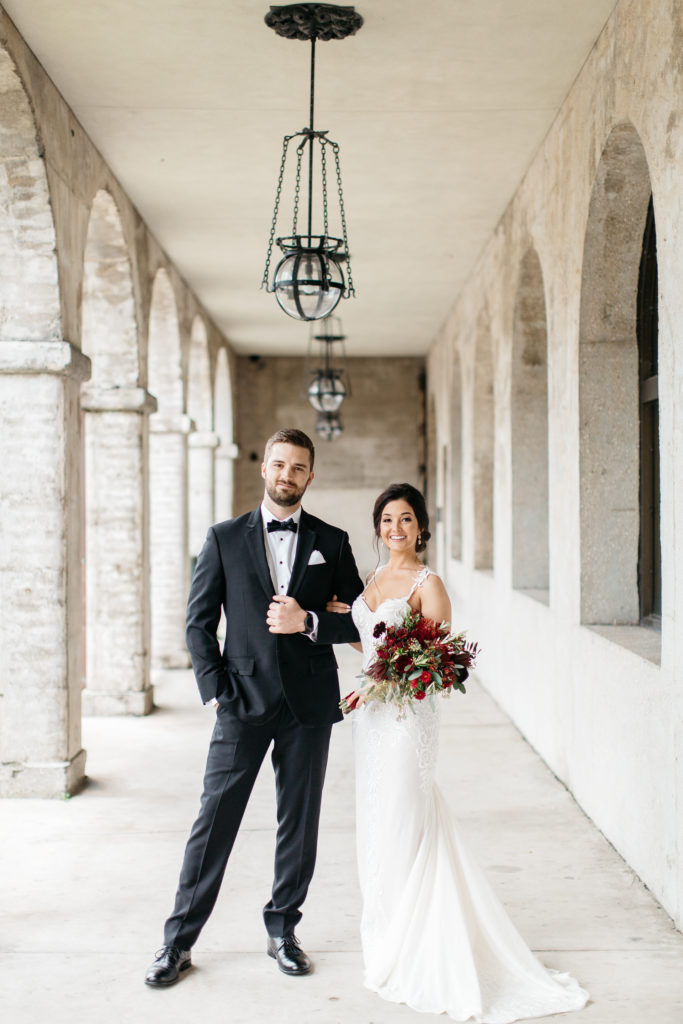 Kirsten and JC share a first look together in the halls of the Lightner Museum in St. Augustine