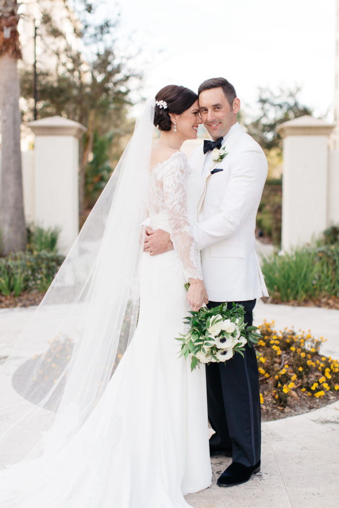 bride and groom portrait at the alfond inn wedding