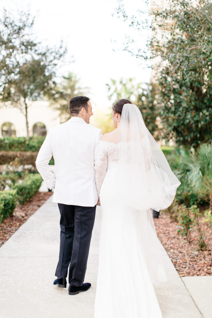 bride and groom at the alfond inn