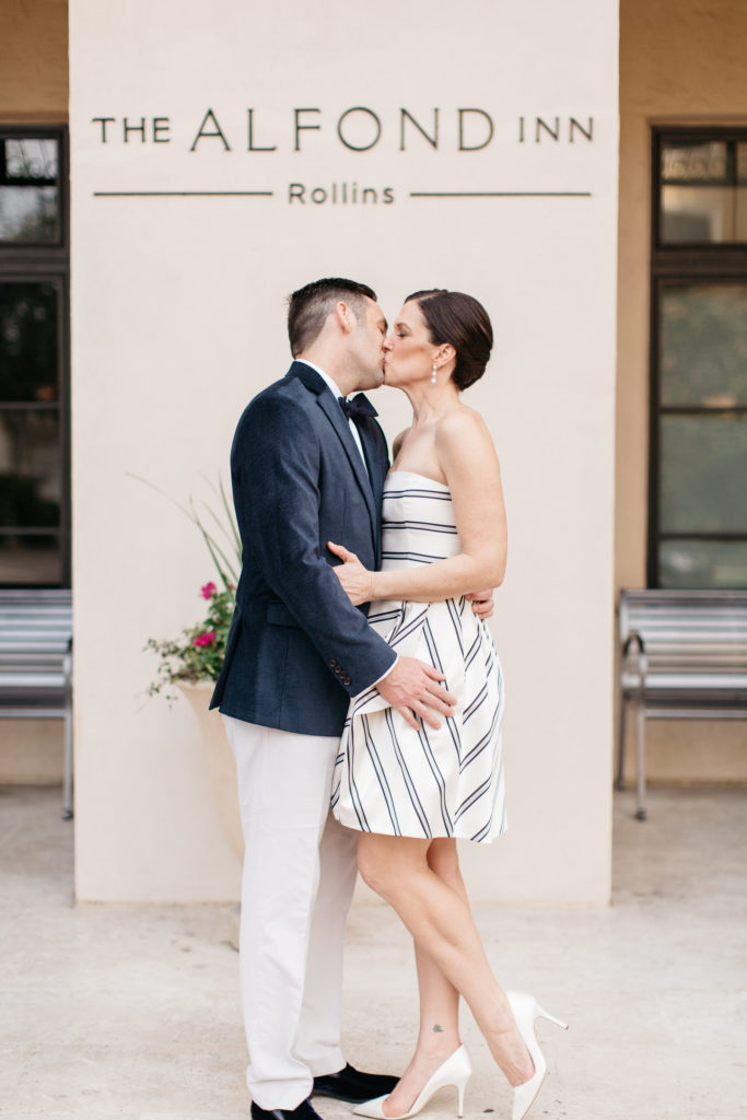 bride and groom go downtown after their alfond inn wedding 