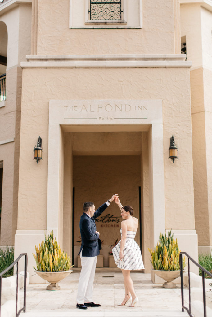 bride and groom second look for downtown celebration of their wedding at the alfond inn