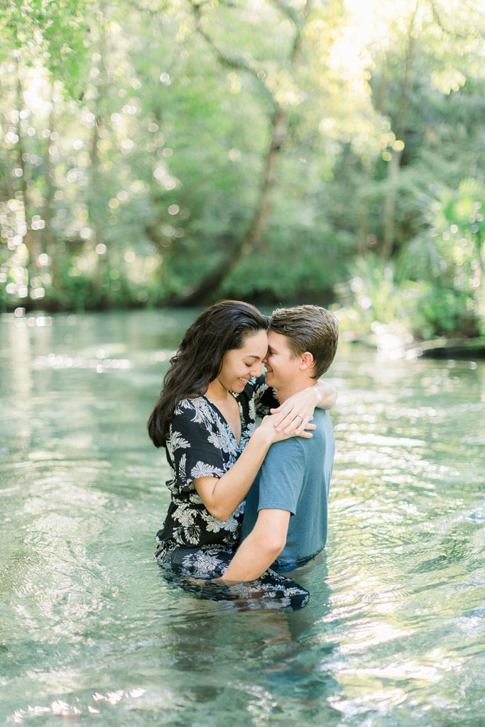 engagement in the water at kelly park rock springs
