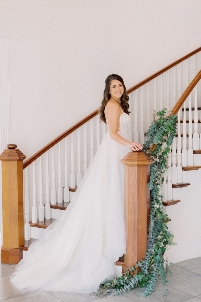 Glidden Wedding Amanda Bridal Staircase Portraits