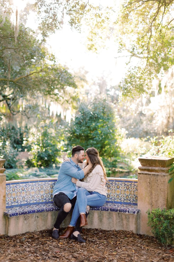 Bok Tower Engagement Session Cozy Cuddles
