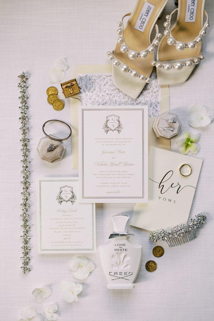 meaningful wedding details at Carmel Country Club in Raleigh NC