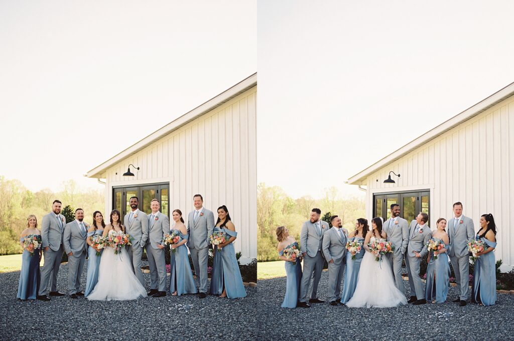 Wedding Party Portraits at their Kinsleeshop Farm Wedding, captured by North Carolina Wedding Photographer, Casie Marie Photography