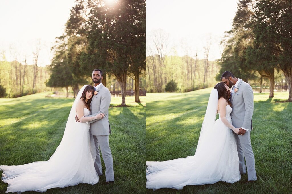 Bridal and Groom portraits at Kinsleeshop Farm Wedding, captured by North Carolina Wedding Photographer, Casie Marie Photography