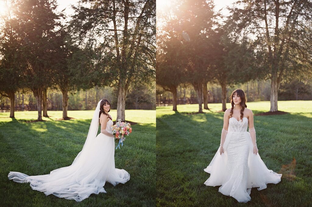 Brides formal portraits at Kinsleeshop Farm Wedding, captured by North Carolina Wedding Photographer, Casie Marie Photography