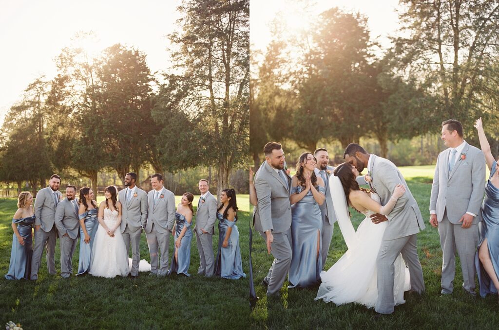 wedding party portraits at Kinsleeshop Farm Wedding, captured by North Carolina Wedding Photographer, Casie Marie Photography