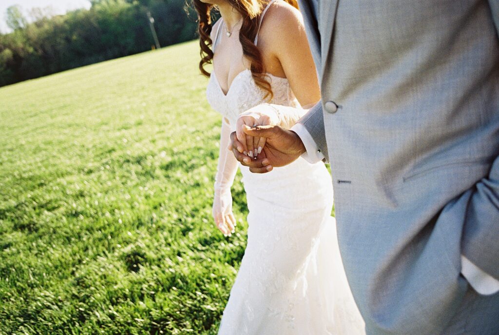 Film wedding portraits at Kinsleeshop Farm Wedding, captured by North Carolina Wedding Photographer, Casie Marie Photography