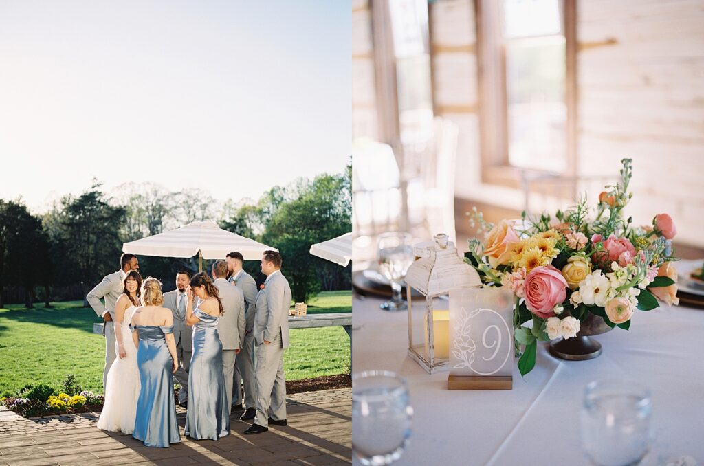 wedding reception details at Kinsleeshop Farm Wedding, captured by North Carolina Wedding Photographer, Casie Marie Photography