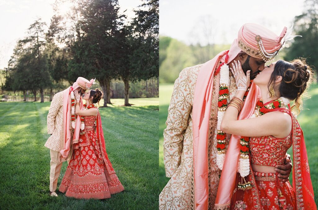 Indian Bride and groom wedding portraits at The Kinsleeshop Farm, photographed by North Carolina Wedding Photographer, Casie Marie Photography