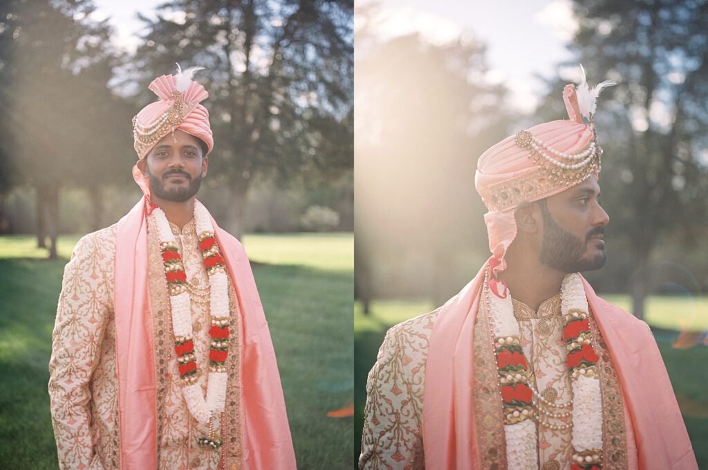 Indian groom wedding portraits at The Kinsleeshop Farm, photographed by North Carolina Wedding Photographer, Casie Marie Photography