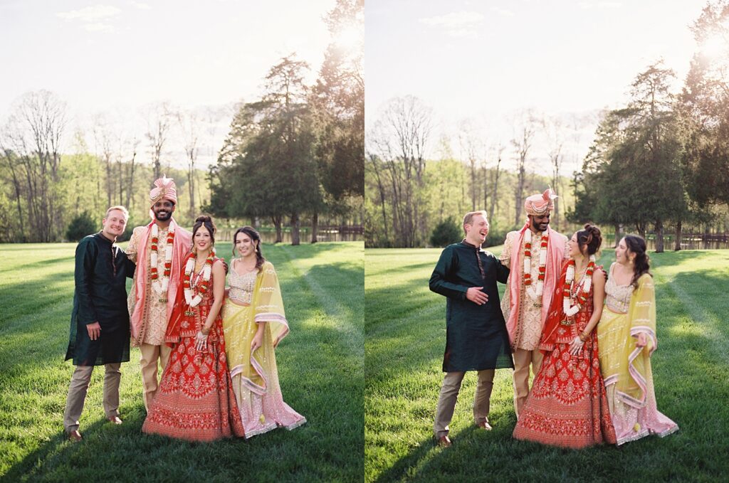 Wedding Party Indian wedding portraits at The Kinsleeshop Farm, photographed by North Carolina Wedding Photographer, Casie Marie Photography