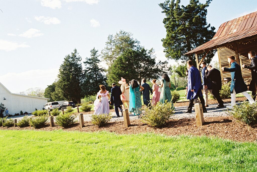 indian wedding barrat at Kinsleeshop Farm Wedding