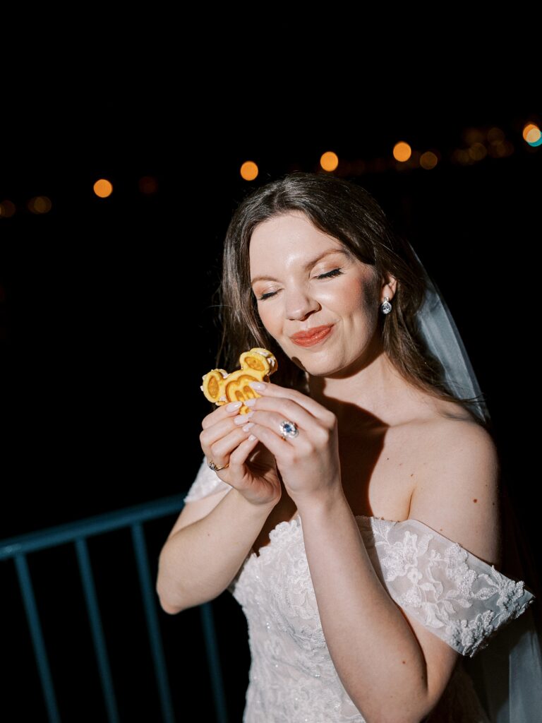 Private fireworks viewing at EPCOT’s UK Pavilion captured by Walt Disney World wedding photographer Casie Marie Photography