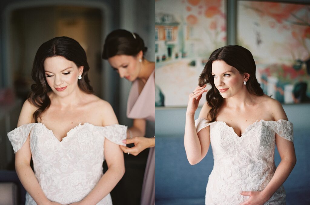 Bride getting ready at Disney’s Grand Floridian captured by Walt Disney World wedding photographer Casie Marie Photography