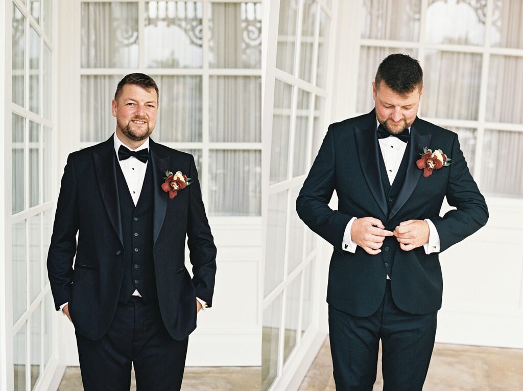 Groom portraits at Disney’s Grand Floridian captured by Walt Disney World wedding photographer Casie Marie Photography