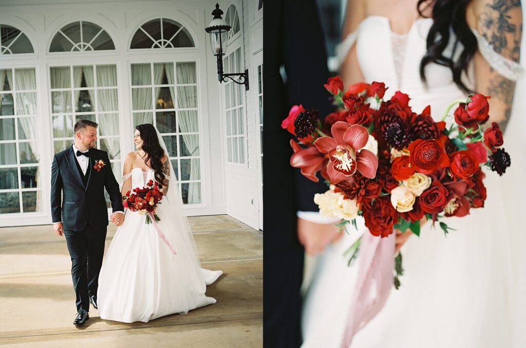 Bride and groom portraits at Disney’s Grand Floridian captured by Walt Disney World wedding photographer Casie Marie Photography
